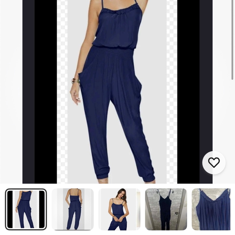 Dang Brook - Elegant Navy Blue Jumpsuit $395 NWOT